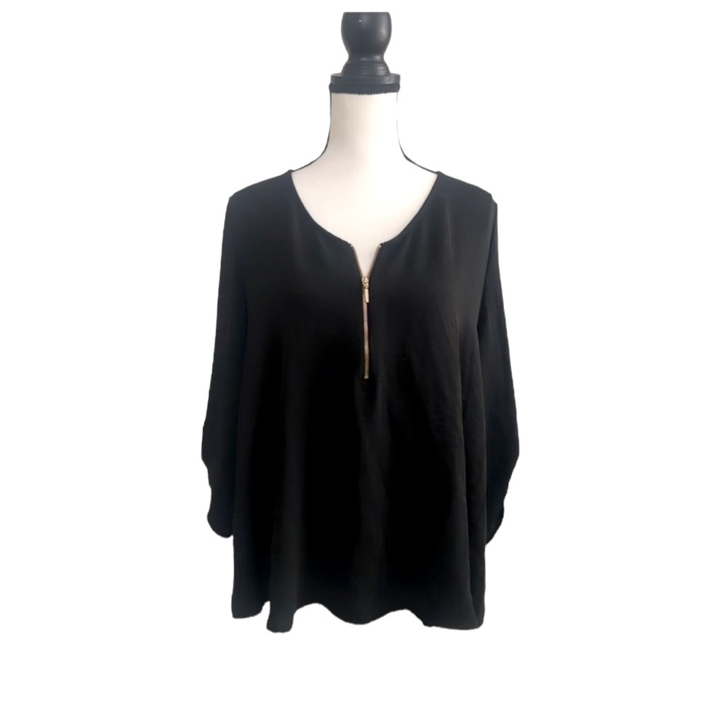 Fab’rik Black Zip-up Blouse